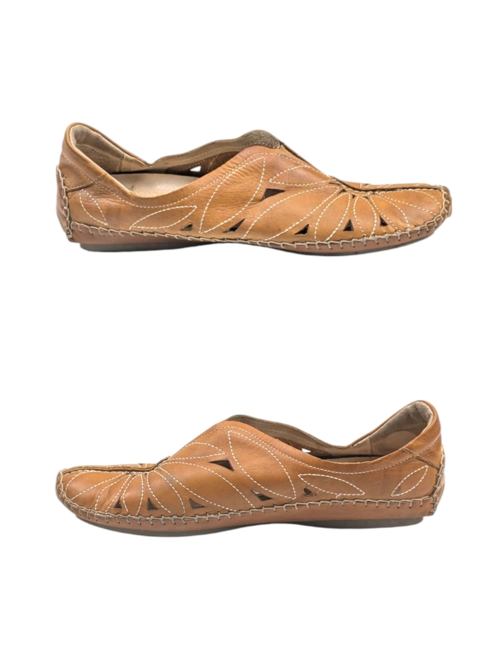 Pikolinos Jerez Floral Cut-Out Leather Moccasins $175 Size 41 US 10/10.5  S4075 - Picture 6 of 11